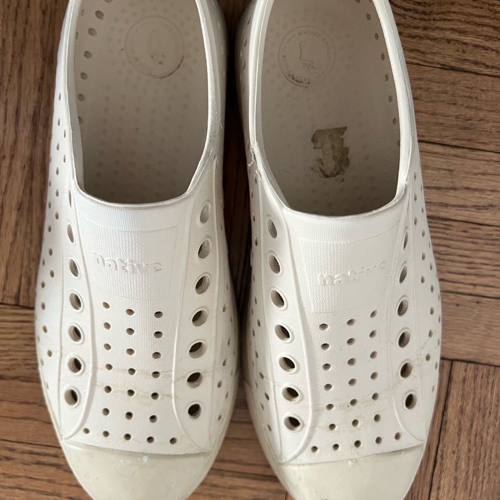 Native Women's White Slip-On Shoes